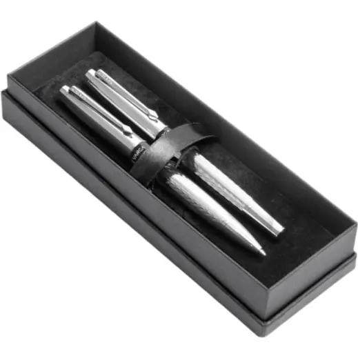 Alex Varga Cygnus Ball Pen & Rollerball Set Gift Box Open